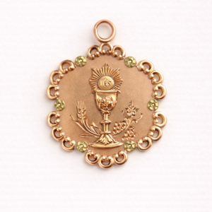Médaille calice eucharistique 18K