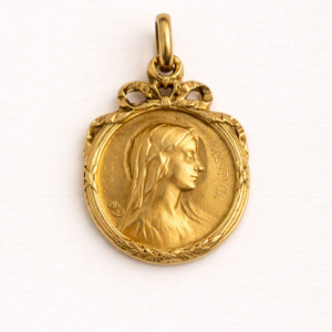 Médaille Vierge Marie Rosa Mystica 18K