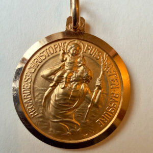 Médaille Saint Christophe 22 mm 18K